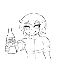 4chan aile artist:qcoatlus mega_man_(series) mega_man_zx soda // 1000x1000 // 20KB