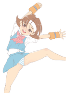 1girl artist:pepsi hinata_wakaba leg_lift panties rival_schools upskirt // 1910x2674 // 744KB