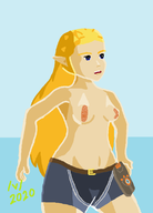 1girl bandaids breath_of_the_wild pasties the_legend_of_zelda // 553x767 // 70KB