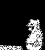 artist:smudge monochrome super_mario wario well // 1111x1253 // 47KB