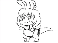 1girl dinosaur garyc.me monochrome seiran tail touhou // 800x600 // 49KB