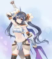 colored hyperdimension_neptunia kirin_armor midriff monster_hunter noire // 888x1000 // 130KB