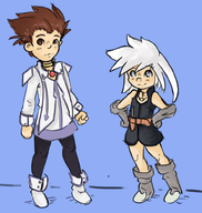 artist:sunshine_memoir colette_brunel colored cosplay crossdressing genis_sage lloyd_irving presea_combatir tales_of_(series) tales_of_symphonia younger // 949x1000 // 467KB