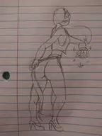 1girl ass enter_the_gungeon flashing looking_back synergrace traditional_medium // 3120x4160 // 1.8MB