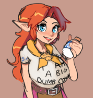 1girl artist:justdavefnd huge_breasts malon ocarina_of_time the_legend_of_zelda // 1000x1050 // 793KB
