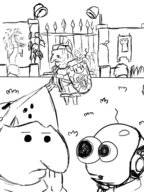 3boys artist:bad-draw parody smiling_friends spiral_knights // 1200x1600 // 963KB