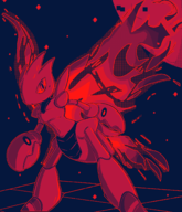 artist:LizardFungus colored looking_at_viewer moon open_wings pokemon red_hue red_moon scizor wings // 1284x1491 // 110KB
