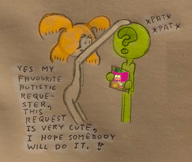 1boy 1girl animated anon artist:unknown colored gif headpat holding_sign loli meta not_vidya sign stick-chan video // 728x616, 11.1s // 532KB