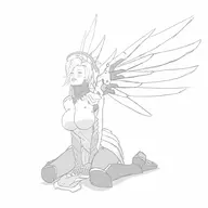mercy overwatch pin-up tagme wings // 2000x2000 // 128KB