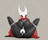 1girl artist:unknown blush bondage breasts hollow_knight hornet insect_girl silksong // 4188x3522 // 671KB