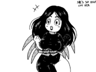 1girl ananzi artist:sivuliike garyc.me huge_breasts the_black_heart // 798x598 // 84KB