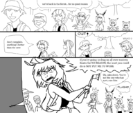 artist:unknown axe claude_plays_pokemon clefable clefairy comic diglett personification pidgeot red_(pokemon) venusaur wigglytuff // 1026x878 // 40KB