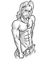 artist:anaugi liquid_snake metal_gear_solid muscles pun recessive_jeans // 1049x1369 // 370KB