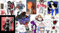 lcg anthro artist:unknown breasts cleavage drawpile huge_breasts limbus_company lobotomy_corporation monster monster_girl multiple_artists multiple_girls shark shark_girl tagme wet wet_clothes wet_shirt // 3840x2160 // 4.9MB