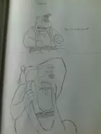 1boy angry artist:shock1ng_blue banjo banjo-kazooie banjo-kazooie__nuts_&_bolts bear costume necklace parody text traditional_medium // 960x1280 // 77KB