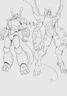 blastoise charizard digimon personification pokemon // 1260x1800 // 304KB