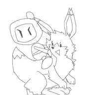 2boys artist:bupiti bomberman bomberman_(series) louie monochrome sketch // 607x655 // 42KB