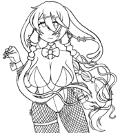 alice artist:mellie atelier_(series) atelier_ryza blush bunny_suit cleavage colored heterochromia huge_breasts lila_decyrus sideboob // 1421x1564 // 467KB