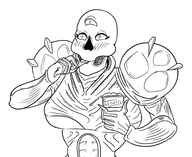 1girl artist:scorndude dark_samus eating ice_cream metroid metroid_prime // 1878x1533 // 750KB