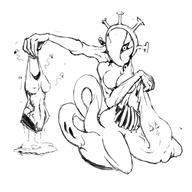 artist:unknown double skullgirls swimsuit // 600x600 // 148KB