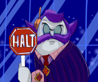 kirby_(series) kirby_planet_robobot president_haltmann reaction_image stop_sign // 700x586 // 309KB