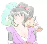 cleavage colored corrine embarrassed sheena sheena_fujibayashi tales_of_(series) tales_of_symphonia valentine // 627x584 // 204KB