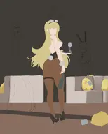 3girls artist:robot_jones azur_lane bottle bunny_suit drink north_carolina reno wip // 4800x6000 // 1.7MB