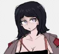 1girl artist:unknown censored danganronpa mukuro_ikusaba wip // 759x687 // 68KB