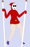 colored shy_gal stilts super_mario yoshi's_island // 729x1145 // 24KB