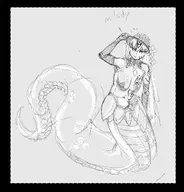 alice_(mgq) alipheese_fateburn_xvi echidna fedora lamia monster_girl monster_girl_quest // 1200x1251 // 211KB