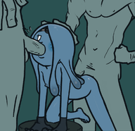 1girl 2boys anal artist:madmanleek ass balls blush colored fellatio nipples onirism prince_blueberry sex spitroast threesome // 1156x1122 // 1.8MB