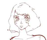 1girl lineart monochrome persona_5 sadayo_kawakami wip // 632x544 // 209KB