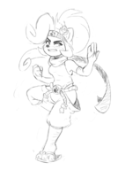 artist:dogyd coco_bandicoot crash_bandicoot_(series) ninja // 770x1100 // 118KB