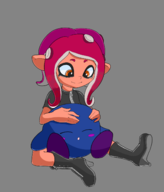 1girl artist:unknown colored colorist:miqotefag octoling splatoon thick_thighs // 1205x1411 // 310KB