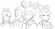 ace_attorney haircut larry_butz maya_fey miles_edgeworth phoenix_wright // 848x450 // 133KB