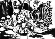 artist:inkguy enemy monster_girl mud_bog_creature shantae_(series) tongue tongue_out traditional_medium wip // 1143x812 // 536KB