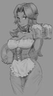 1girl artist:unknown barmaid beer cremia drink majora's_mask the_legend_of_zelda // 662x1200 // 400KB