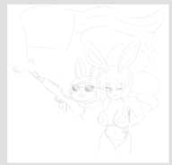 agent_spect-hare american_flag american_flag_bikini bikini bunny_mint cleavage gun wink yo-kai_watch yo-kai_watch_3 // 738x708 // 93KB