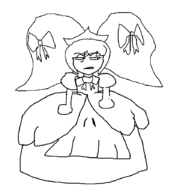 1girl artist:unknown ashley dress queen_of_v_2025 warioware // 826x896 // 18KB