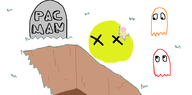 black_eyes clyde dead ghost ghost_(pac-man) grave inky mspaint pac-man // 927x460 // 29KB