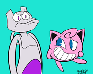 angry artist:xtremer$adiq colored jigglypuff mewtwo mischievous pokemon // 1179x942 // 173KB