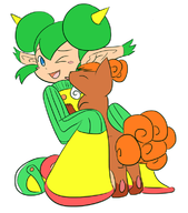 artist:kiwi artist:rider colored pokemon puyo puyo_puyo_fever vulpix // 670x760 // 158KB