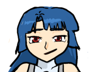 1girl artist:lunaticsoda blue_hair colored long_hair red_eyes taimanin taimanin_asagi yatsu_murasaki // 731x542 // 20KB