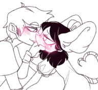 1boy 1girl artist:sinnerpen farmer farmer_(stardew_valley) furry human jas kiss stardew_valley // 739x687 // 95KB