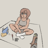 1girl artist:eversor blizzard dark_skin fareeha_amari overwatch pharah solo // 1000x1000 // 143KB