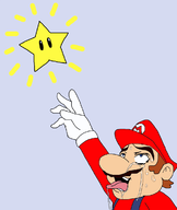 1boy ahegao artist:gusgux brown_hair colored drool lewd mario mustache nintendo star super_mario_bros. // 1000x1187 // 161KB