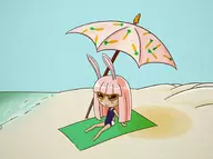beach colored kumatanchi ocean parasol rabi-tan sunglasses towel water // 1815x1350 // 1.7MB