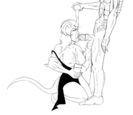 1boy 1girl artist:scorndude blowjob breasts crossover fellatio horns huge_breasts nipples penis scorn scorn_guy sketch succubus_(game) tail testicles vydija // 2935x2519 // 1.0MB