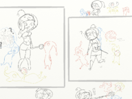 blue_pikmin captain_olimar crossover luna_(mighty_milky_way) mighty_milky_way olimar pikmin red_pikmin text wayforward winged_pikmin yellow_pikmin // 1200x900 // 898KB