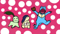 chikorita colored cyndaquil pokemon totodile valentine valentine's_day_collab_2017 // 593x343 // 114KB
